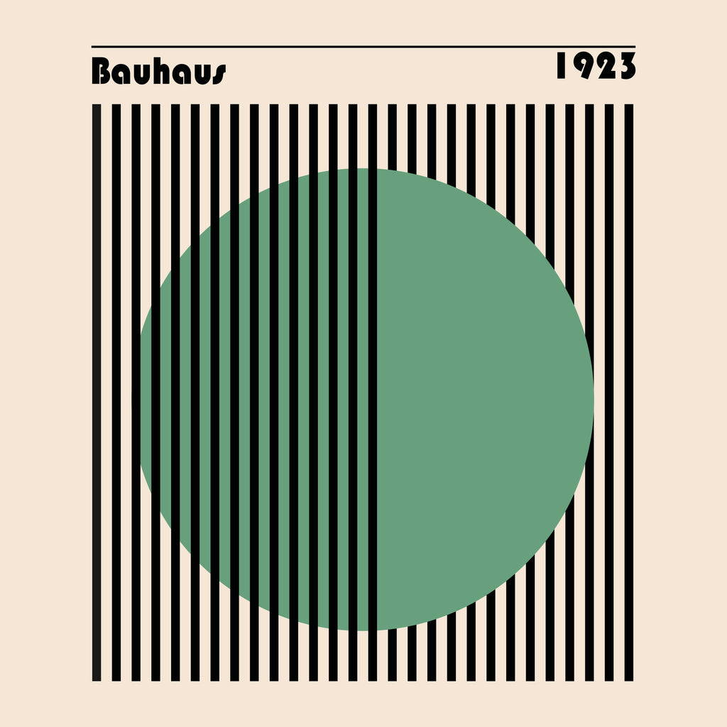 Bauhaus Green Circle II - Unframed art print