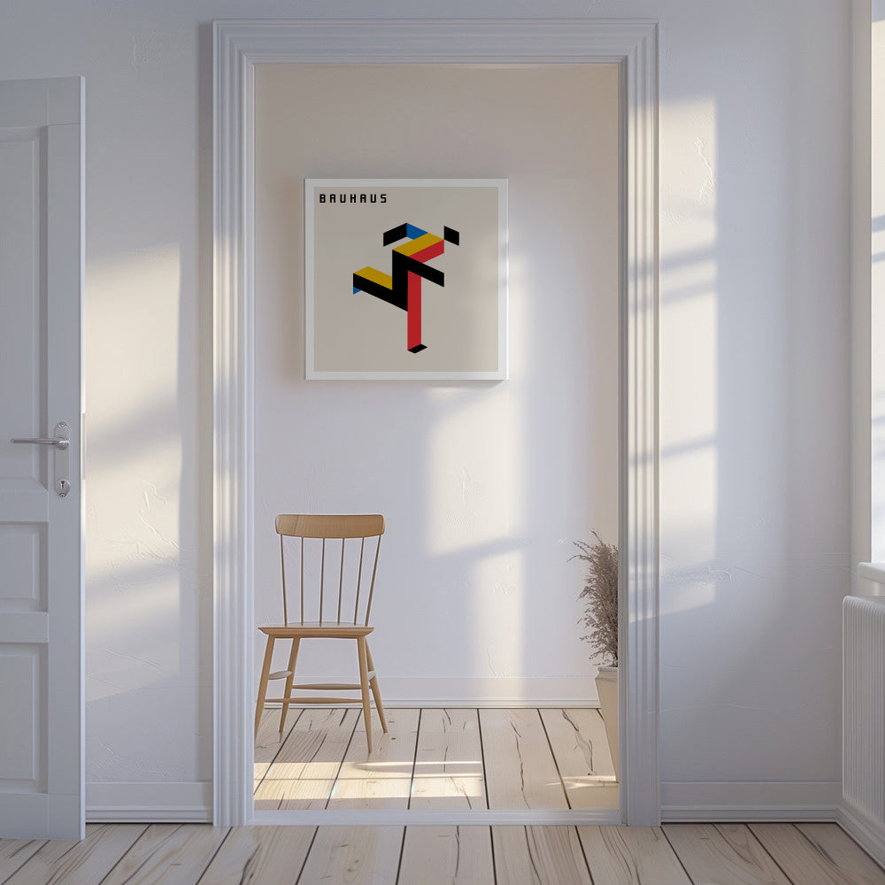 Bauhaus Running man II - Unframed canvas in an interior