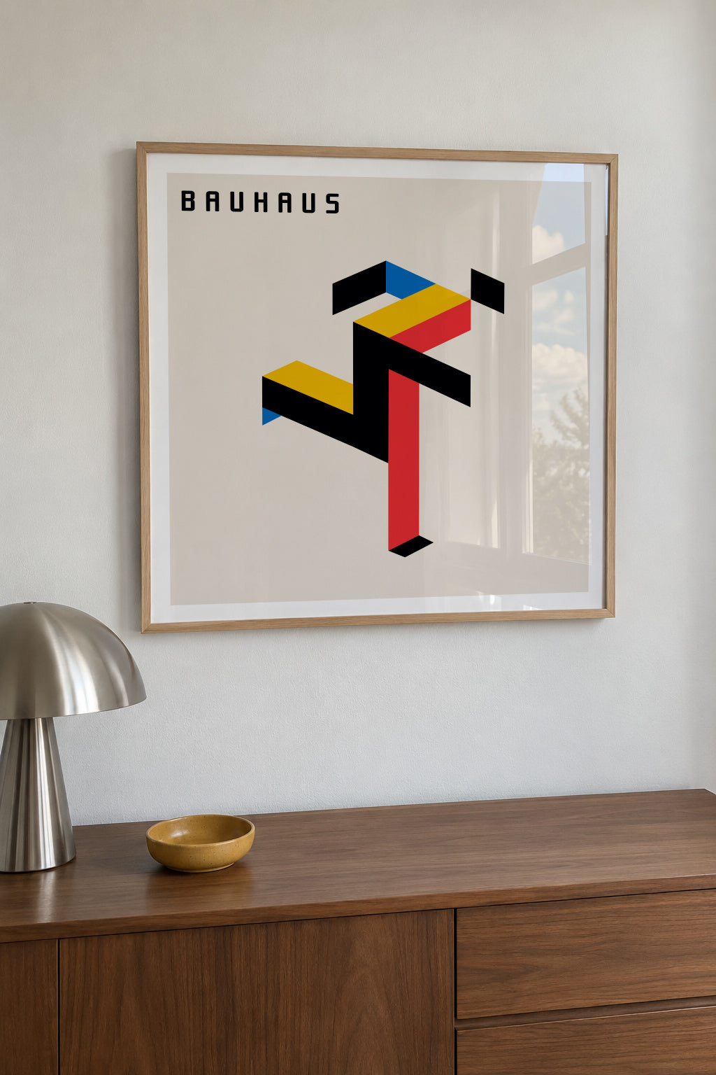 Bauhaus Running man II - Framed poster in an interior
