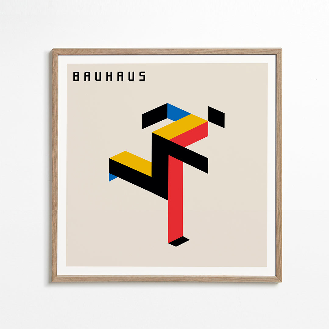 Geometric poster Bauhaus isometric blocks | Wall art, framed