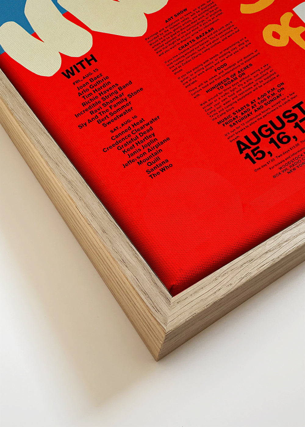 Woodstock 1969 Poster -  3 days of peace & music