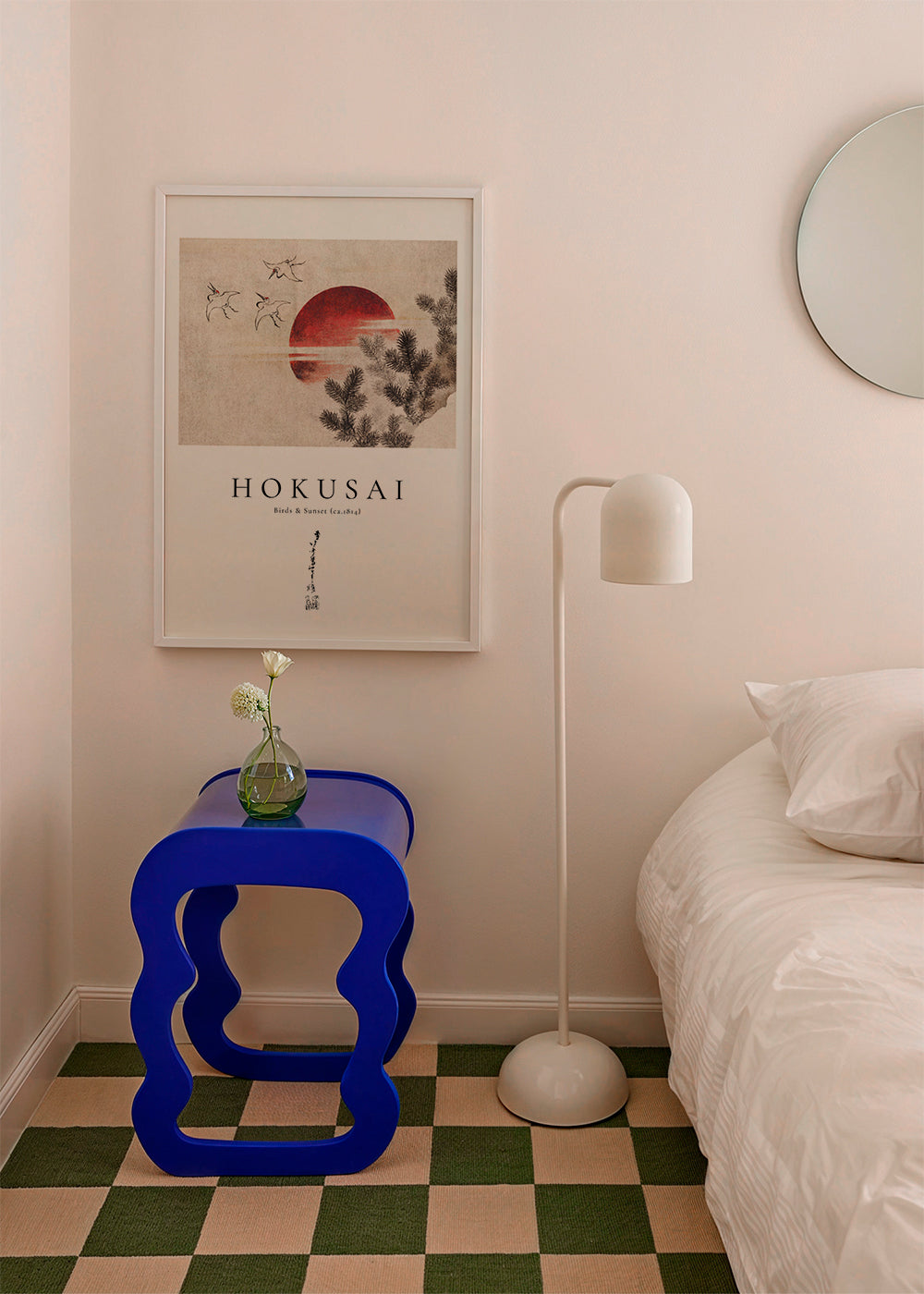 Katsushika Hokusai birds and sunset  from Album of Sketches