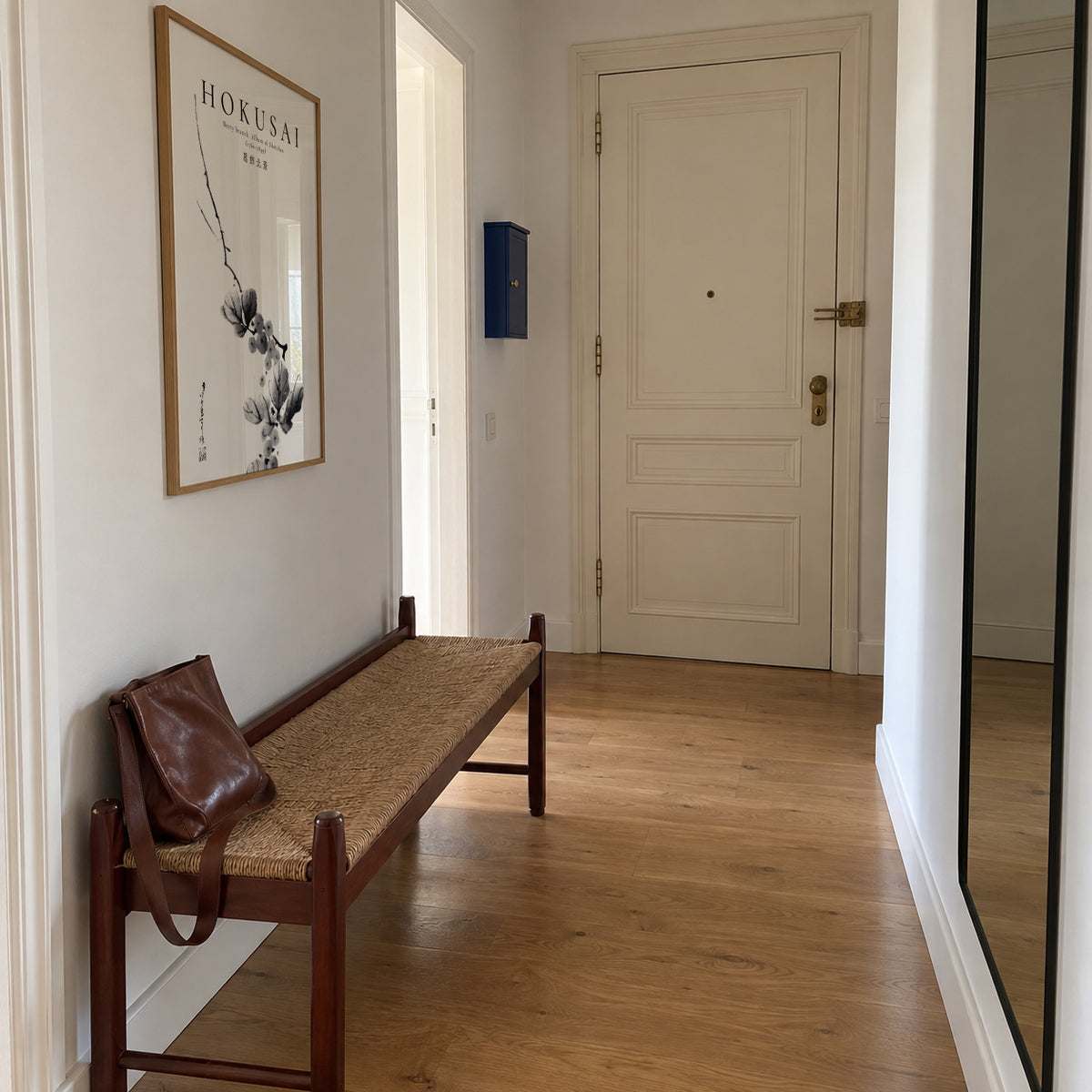Berry branch by Katsushika Hokusai - Framed poster in an interior