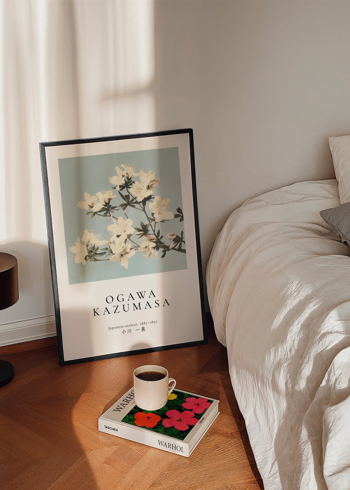 Japanese azaleas by Ogawa Kazumasa - Framed poster in an interior