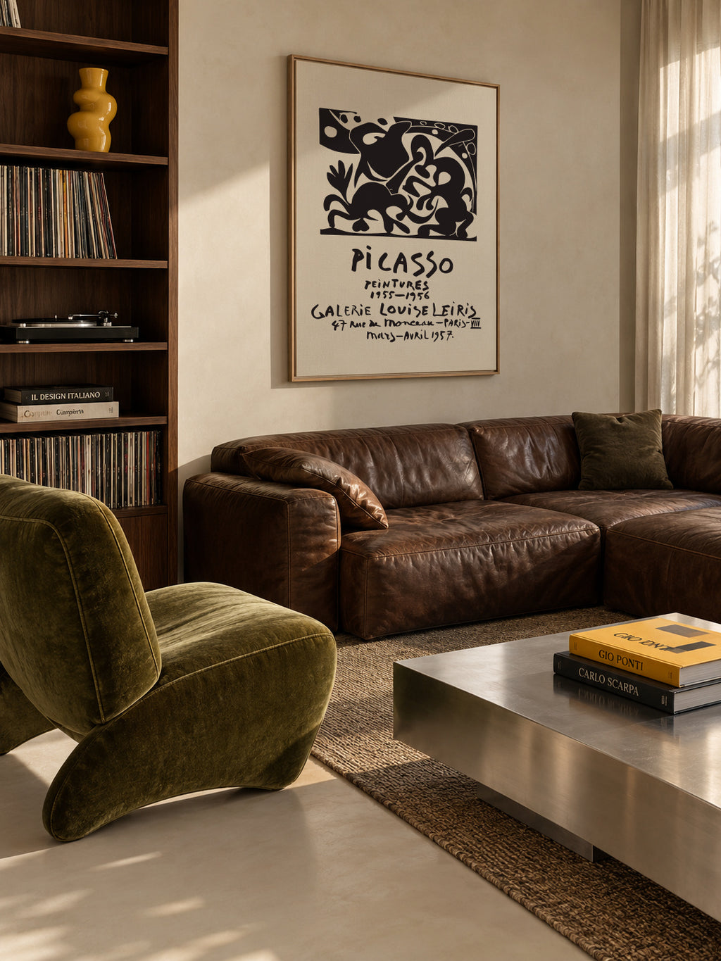 PABLO PICASSO Galerie Louise Leiris Print Poster - Framed canvas in an interior