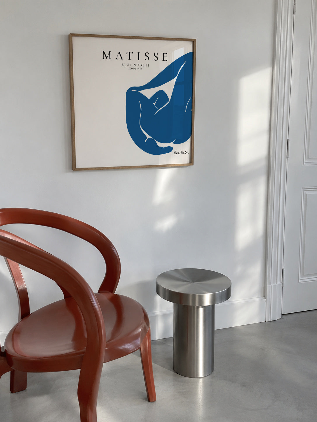 Henri Matisse Blue Nude II, spring 1952 - Square - Framed poster in an interior