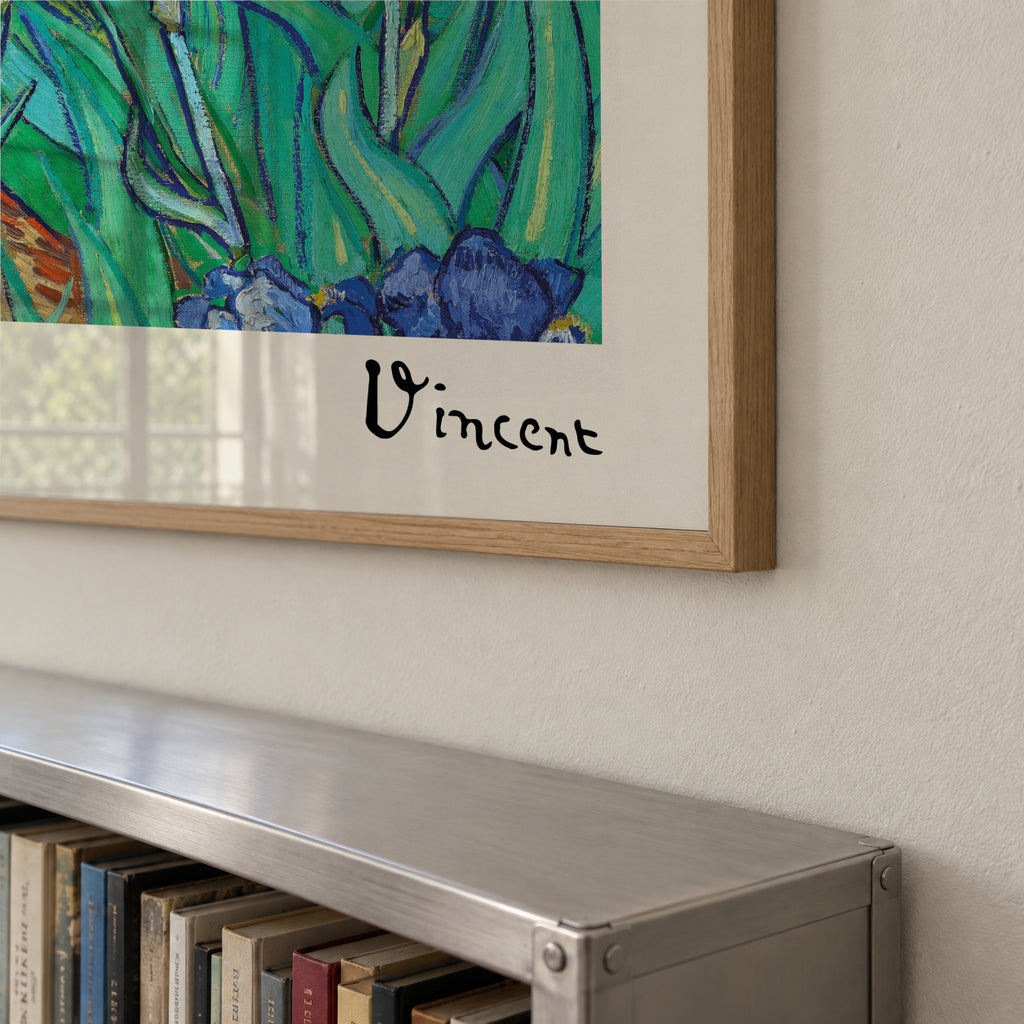 Irises by Vincent van Gogh - Square - Framed poster detail