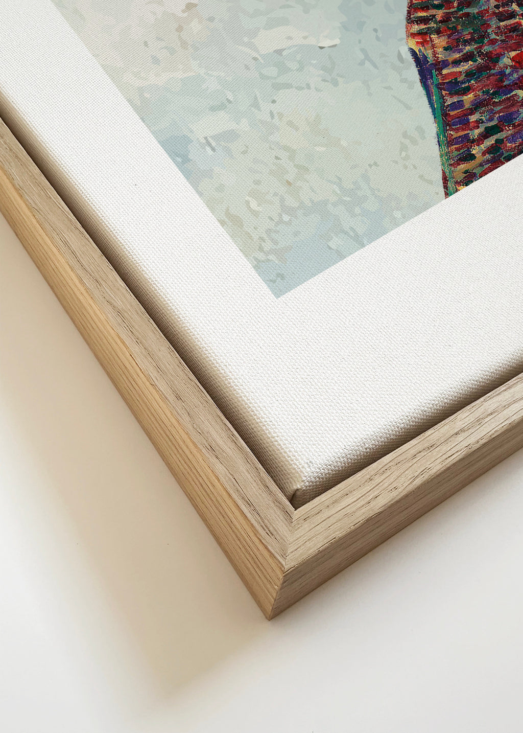 Vincent van Gogh inspired self-portrait & flower remixed - Square - Framed canvas detail