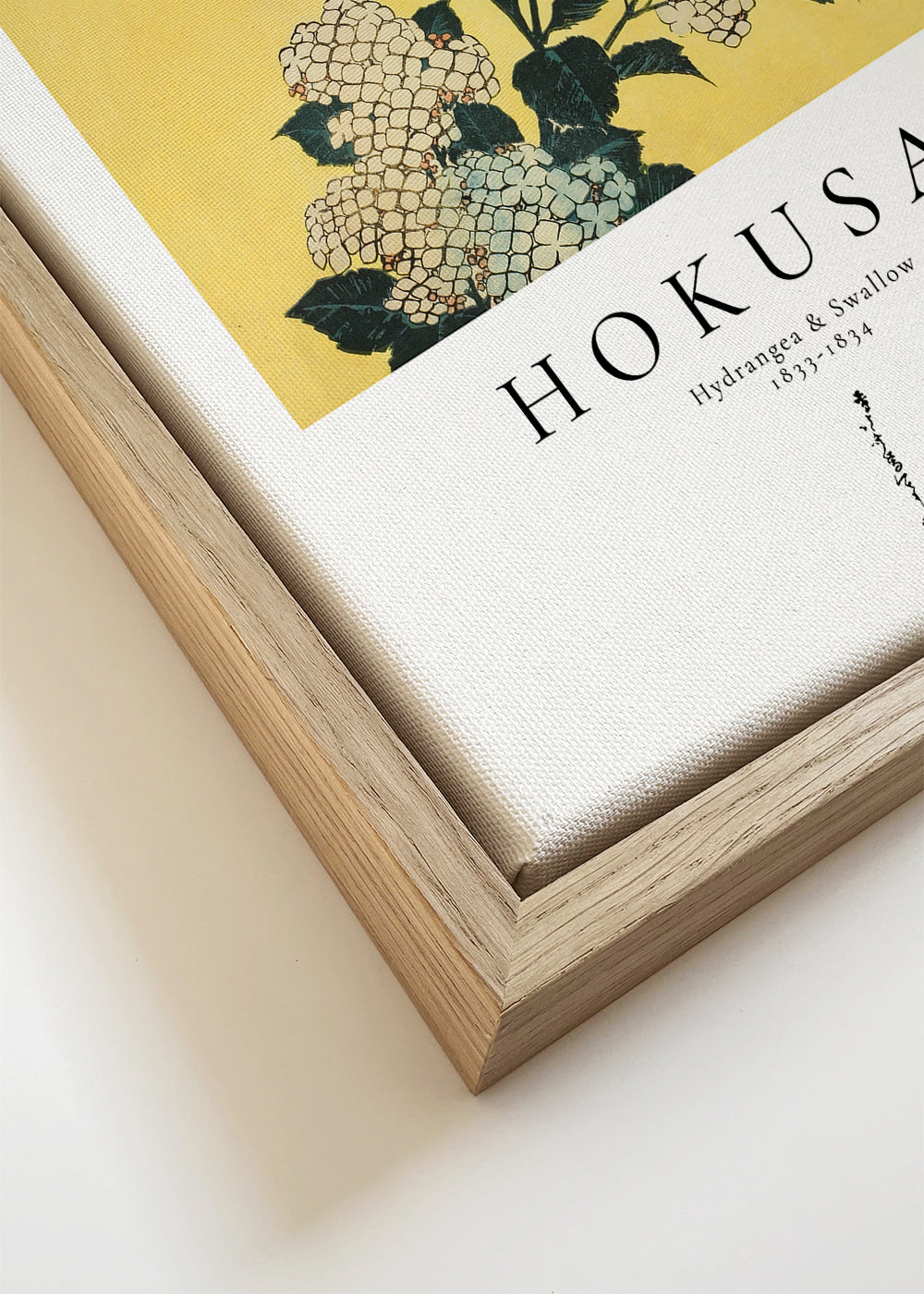 Hydrangea and Swallow by Katsushika Hokusai - Square