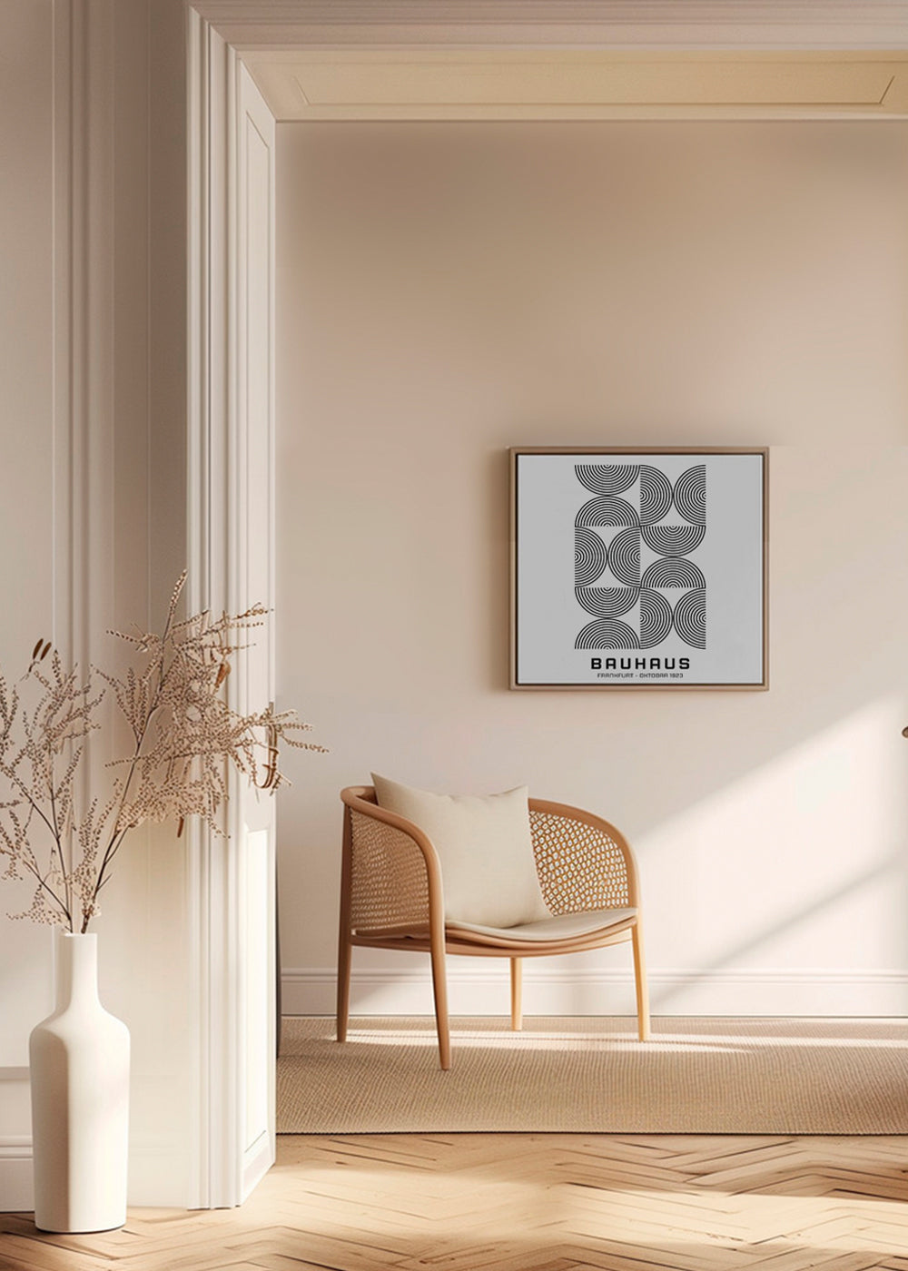 Bauhaus Black and White Exhibition Poster  1923 - Square