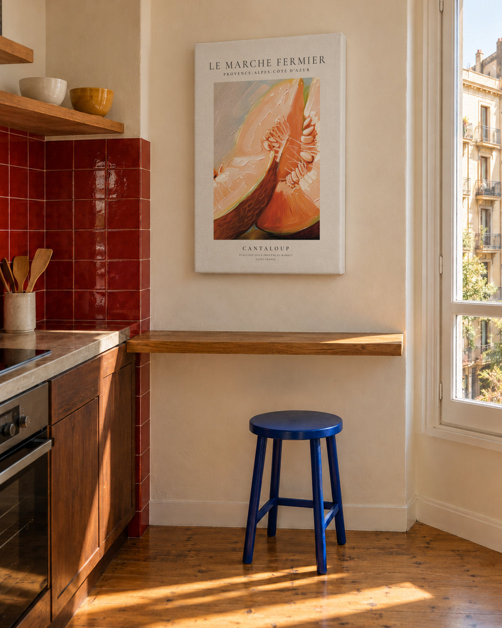 Le marche fermier - cantaloup - Unframed canvas in an interior