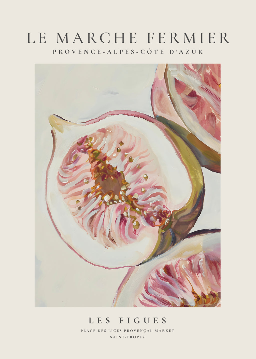 Le marche fermier - LES FIGUES - Unframed art print