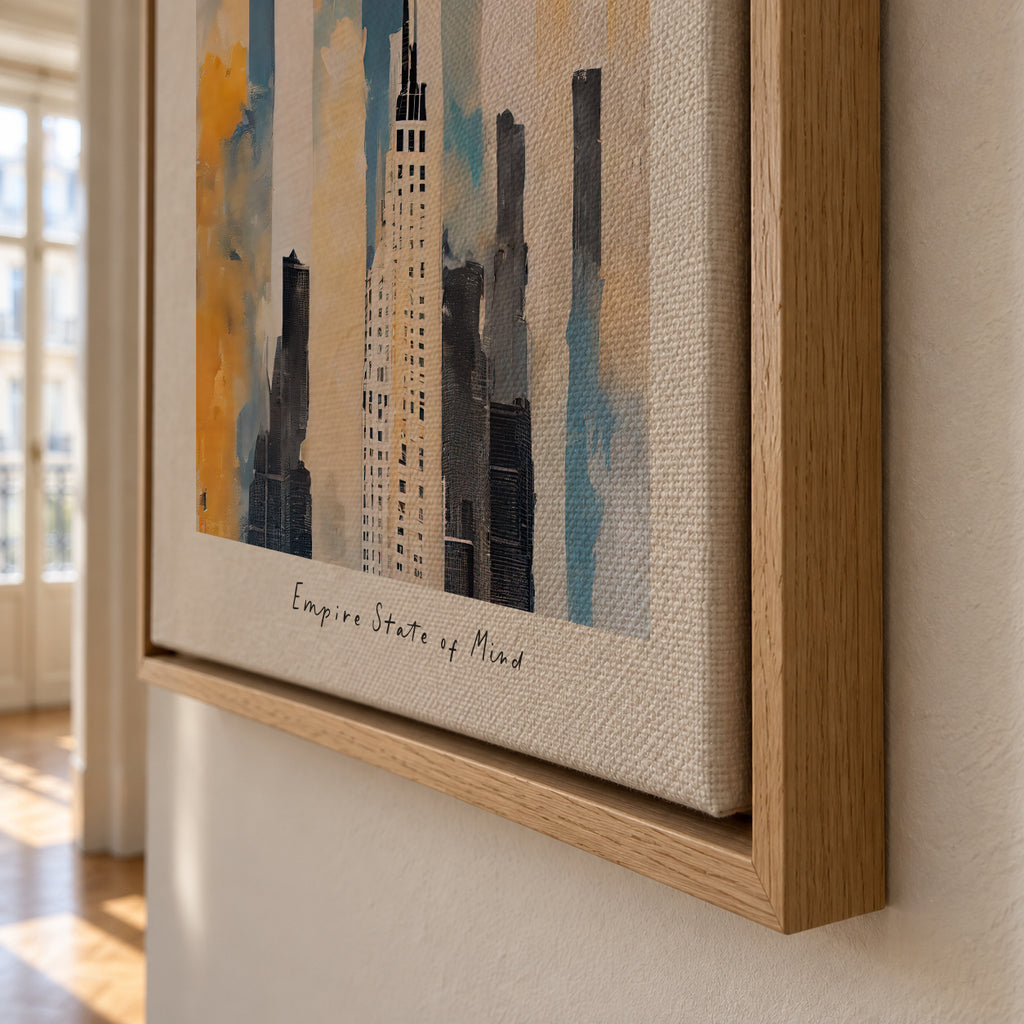 New York, Empire State of Mind - Framed canvas detail