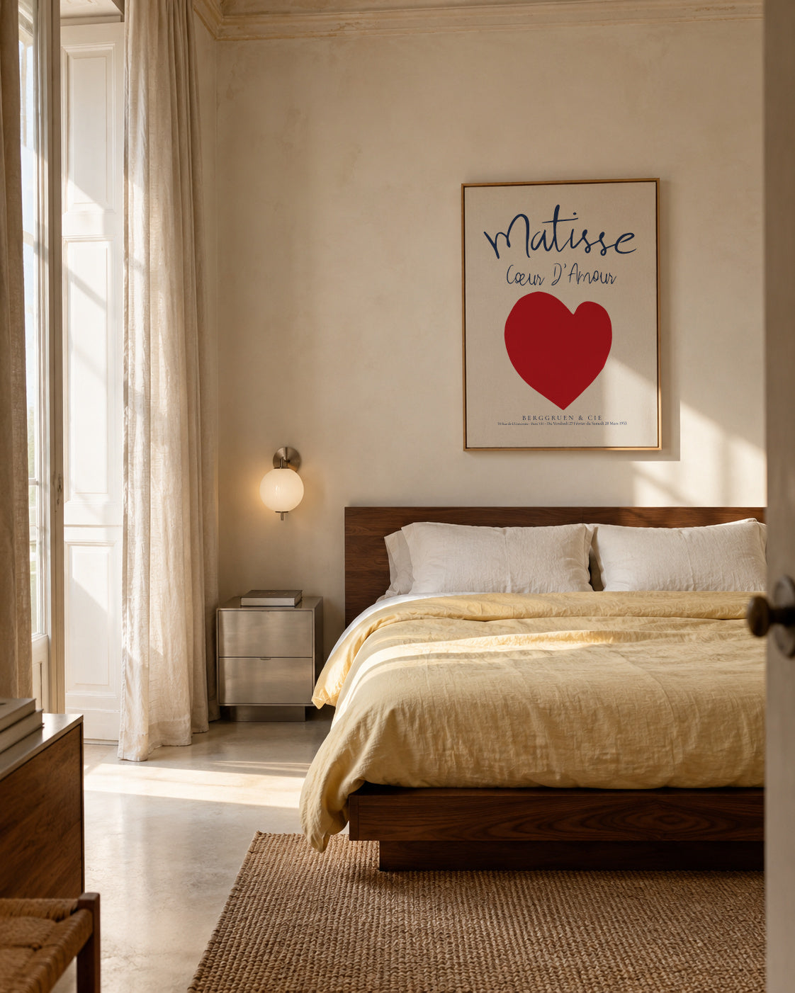 Henri Matisse, Coeur d'amour - Framed canvas in an interior