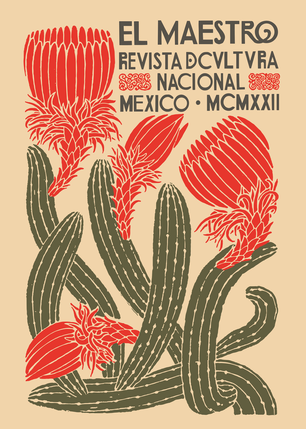 El Maestro, Revista Nacional Cactus poster - Unframed art print