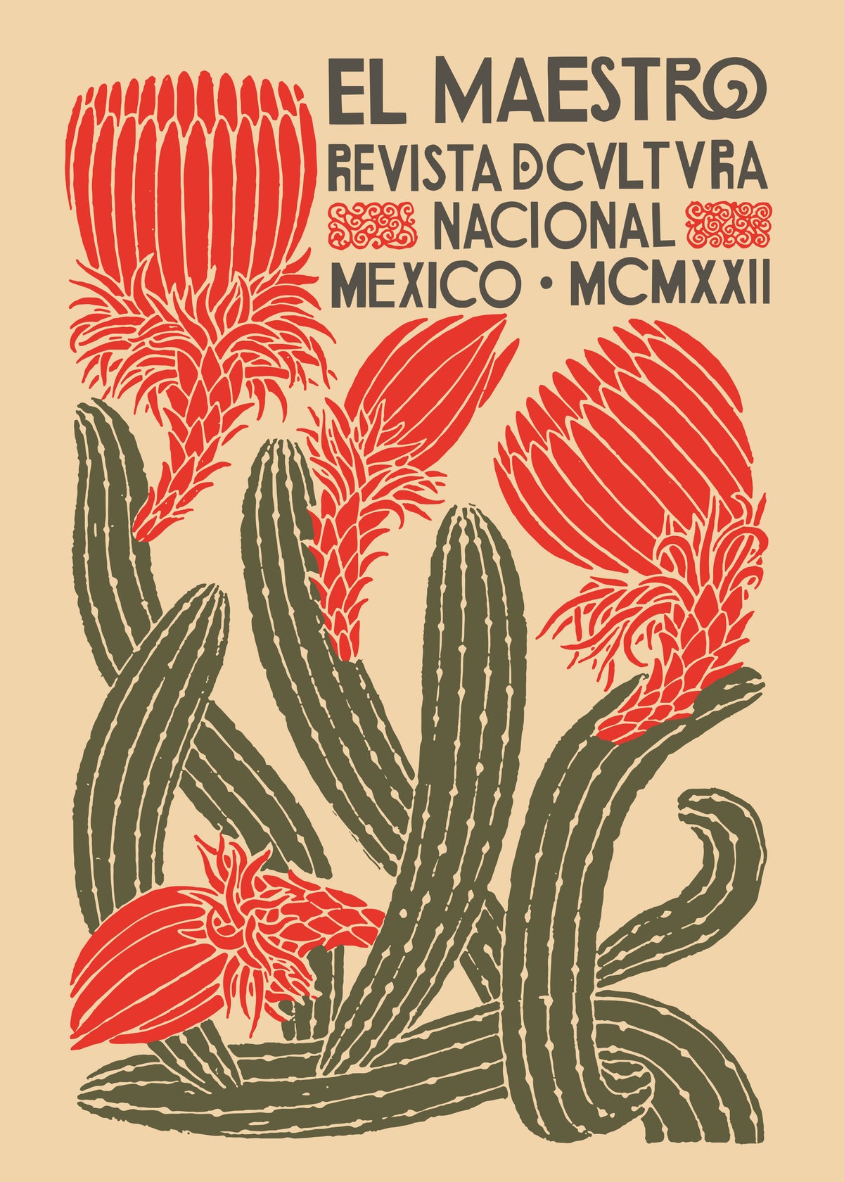 El Maestro, Revista Nacional Cactus poster - Unframed art print