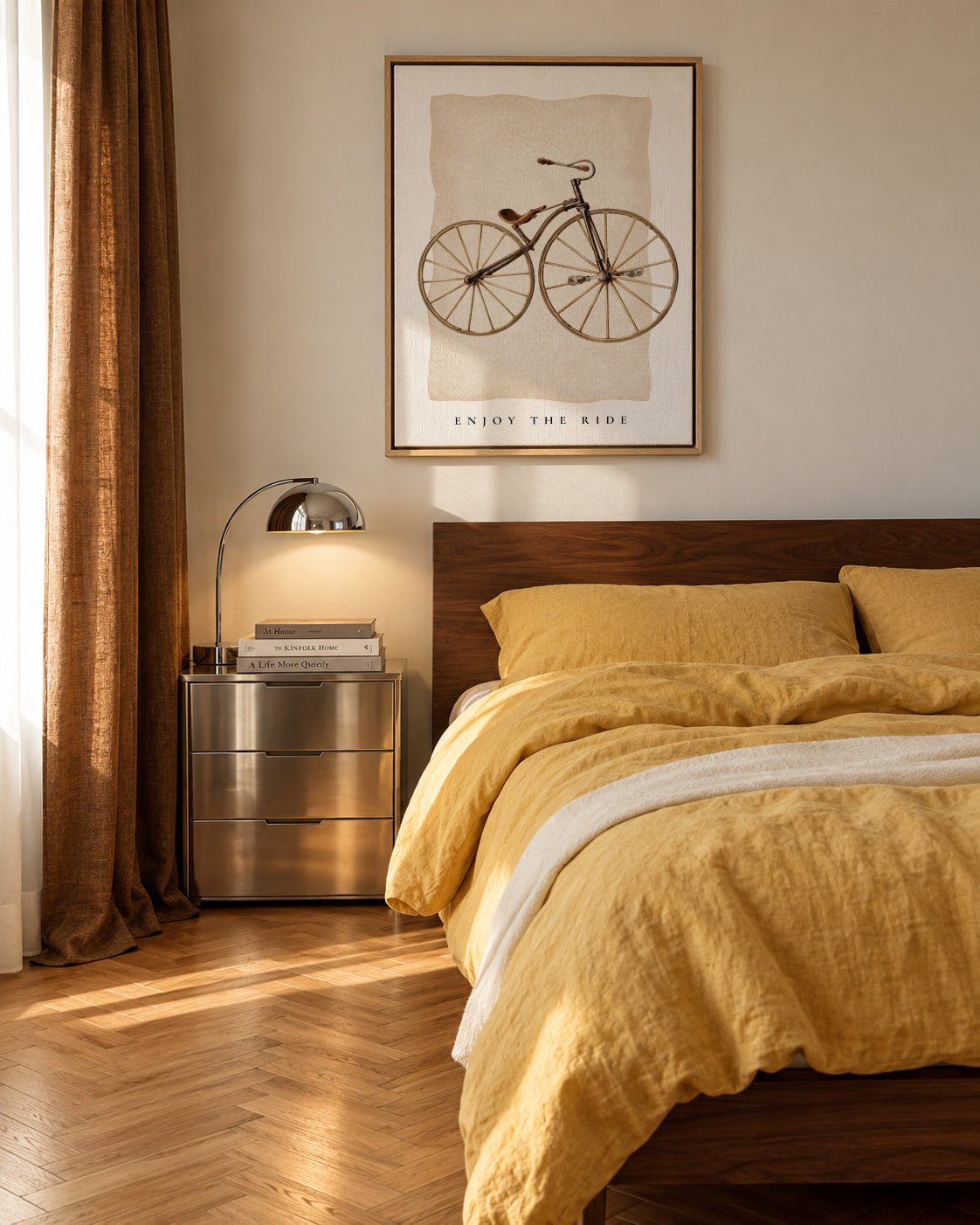 Enjoy the ride - Framed canvas in an interior