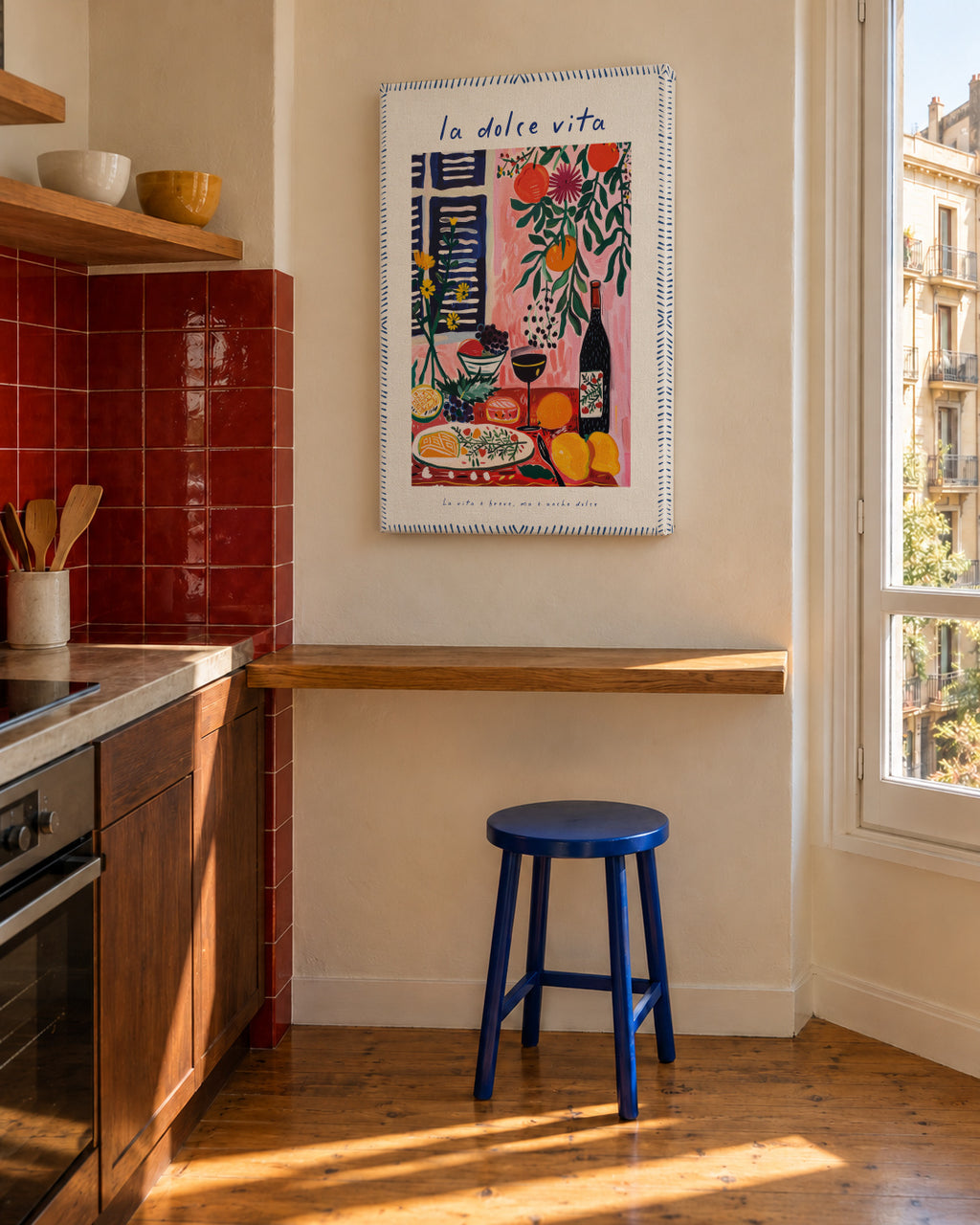 La Dolce Vita - Unframed canvas in an interior