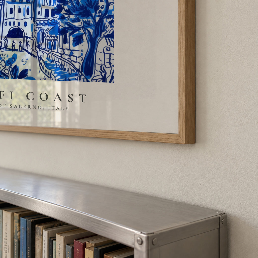 Positano, Amalfi Coast - SQUARE - Framed poster detail