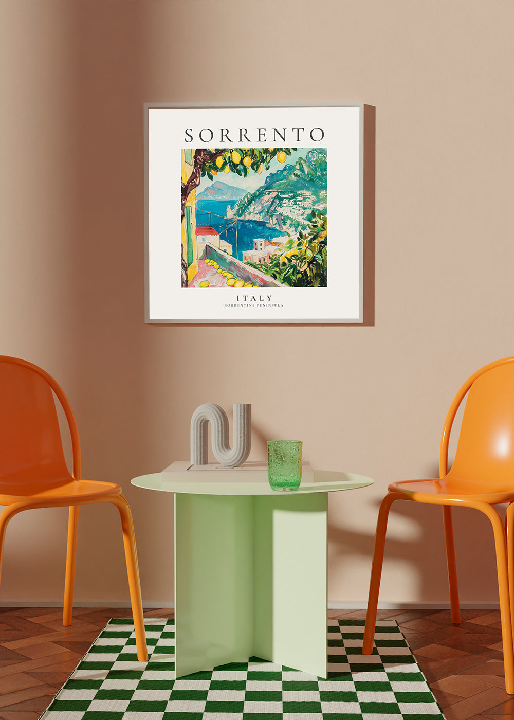 Travel poster Sorrento lemon terrace | Wall art, framed prints and