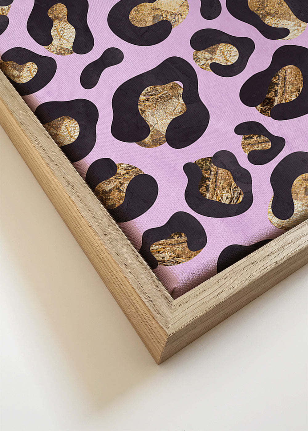 Gold Pink leopard print