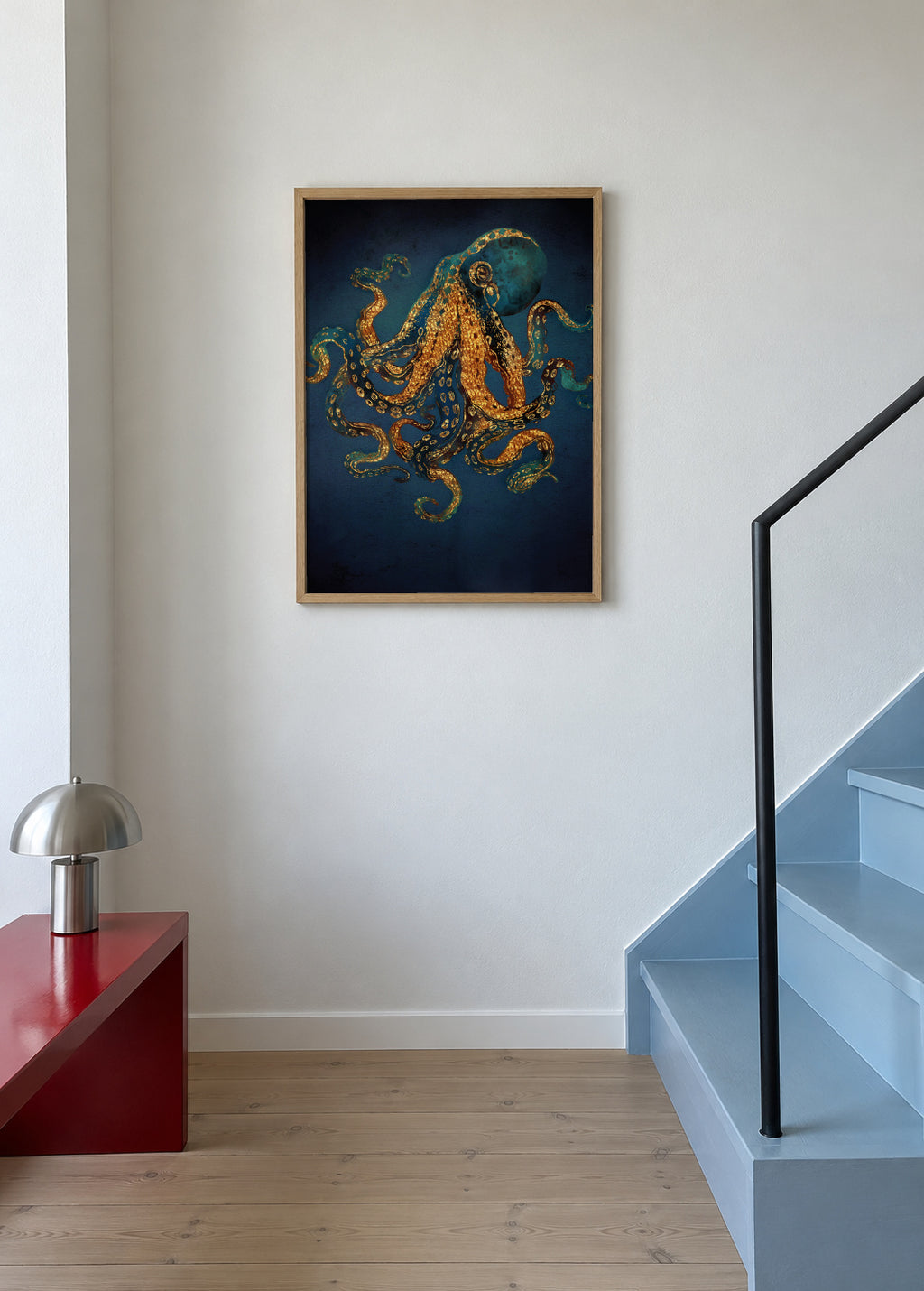 Underwater Dream IV - Framed poster in an interior