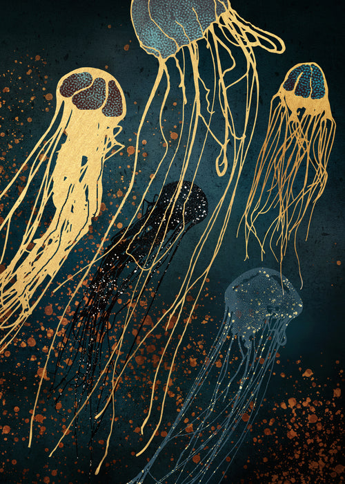 Metallic Jellyfish - Unframed art print