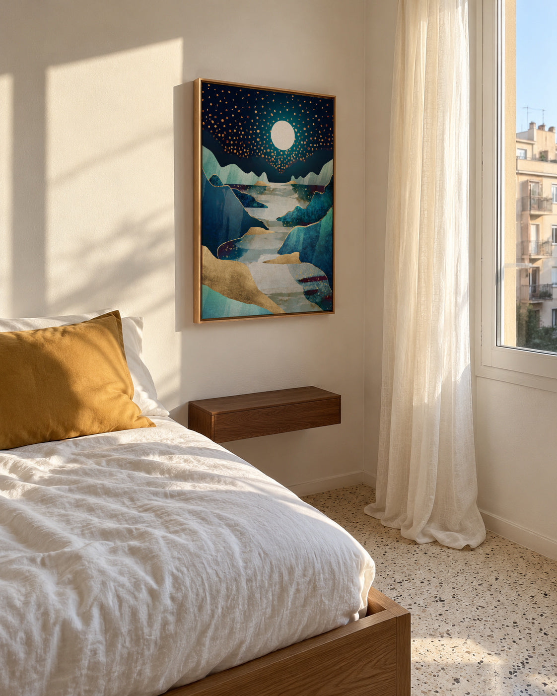 Moon Glow - Framed canvas in an interior