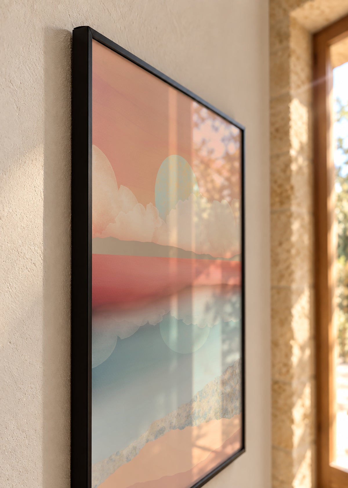 Mint Moon Beach - Framed poster detail