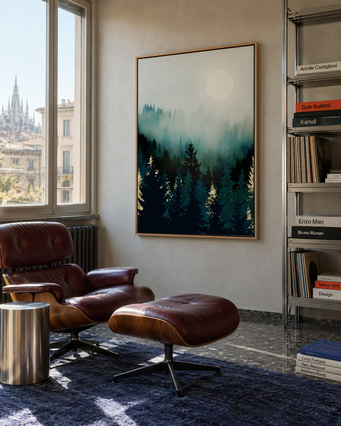 Forest Glow - Framed canvas in an interior