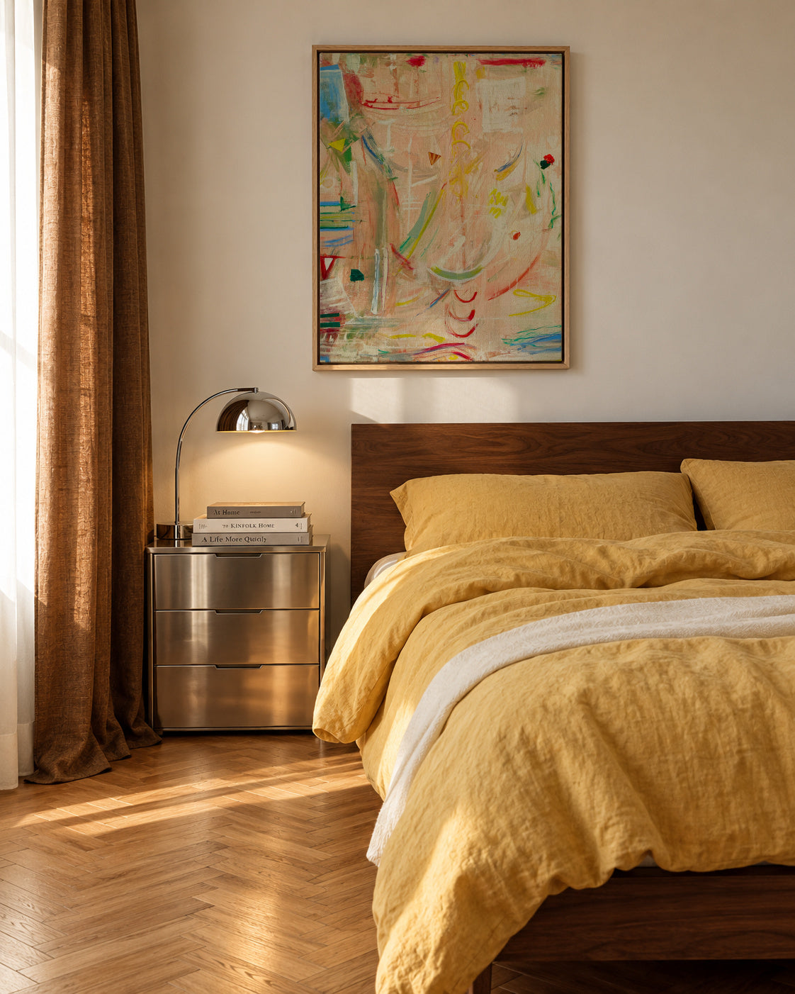 Fluyendo - Framed canvas in an interior