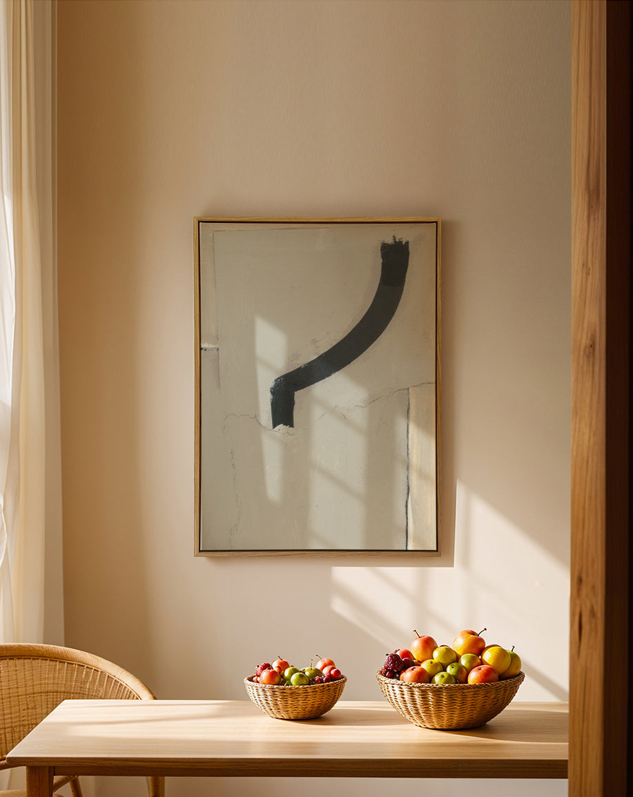 Sinergy ii - Framed canvas in an interior