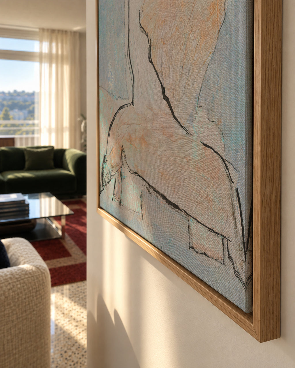Busto ii - Framed canvas detail