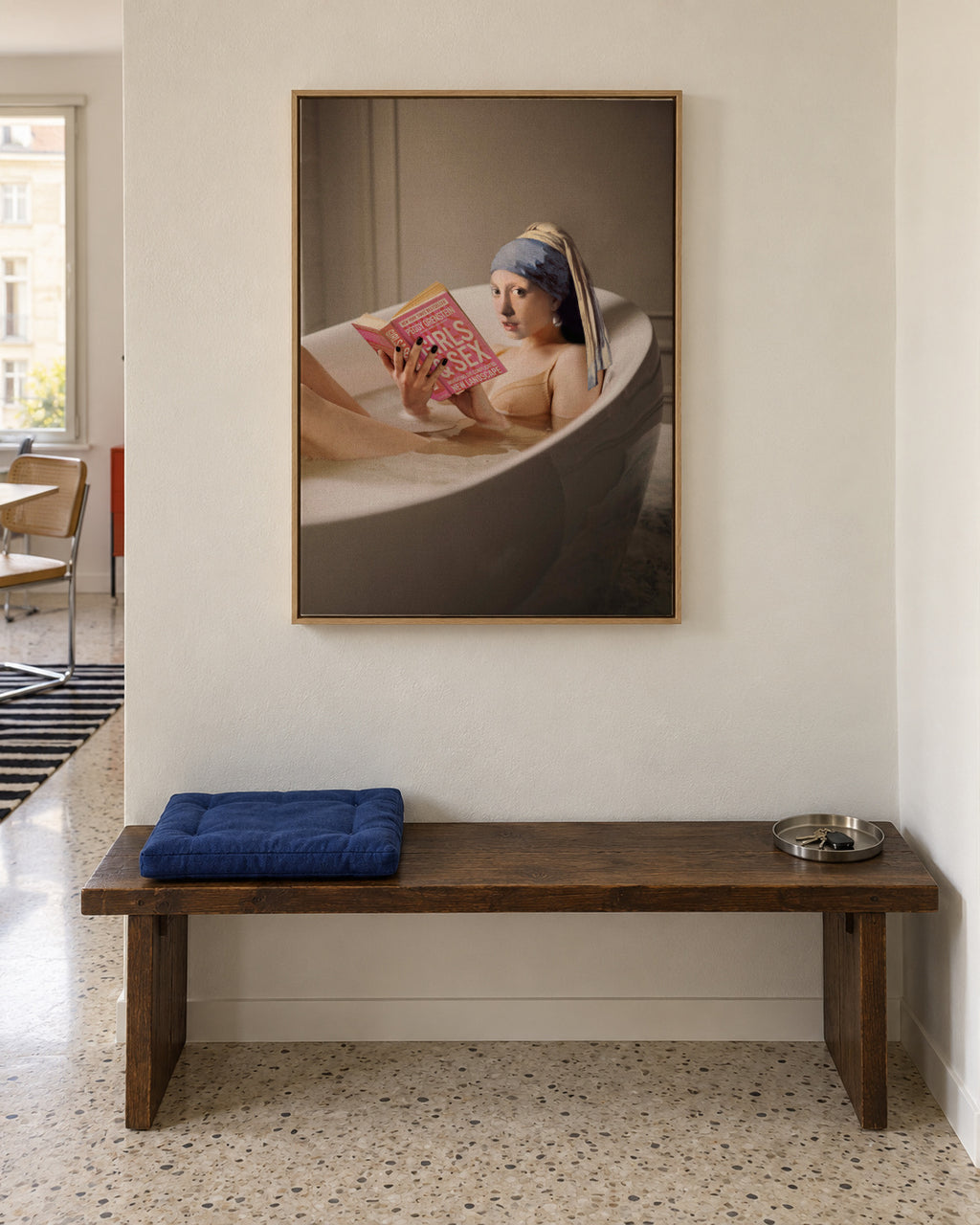 Chilling time - Framed canvas in an interior