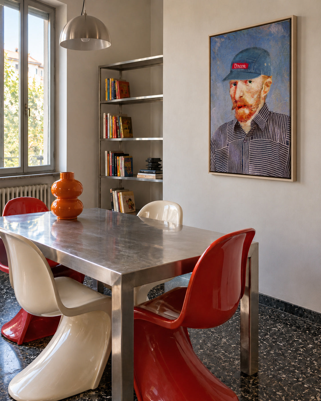 Hipster Vincent - Framed canvas in an interior