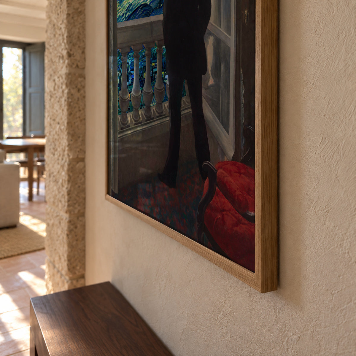 Looking a starry night - Framed poster detail
