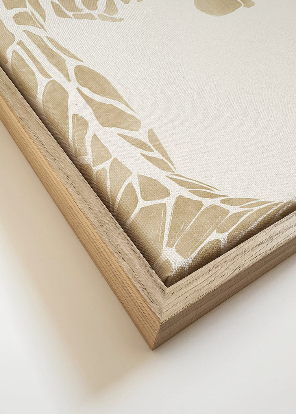 Cuadro jirafa beige perfil – Canvas detail