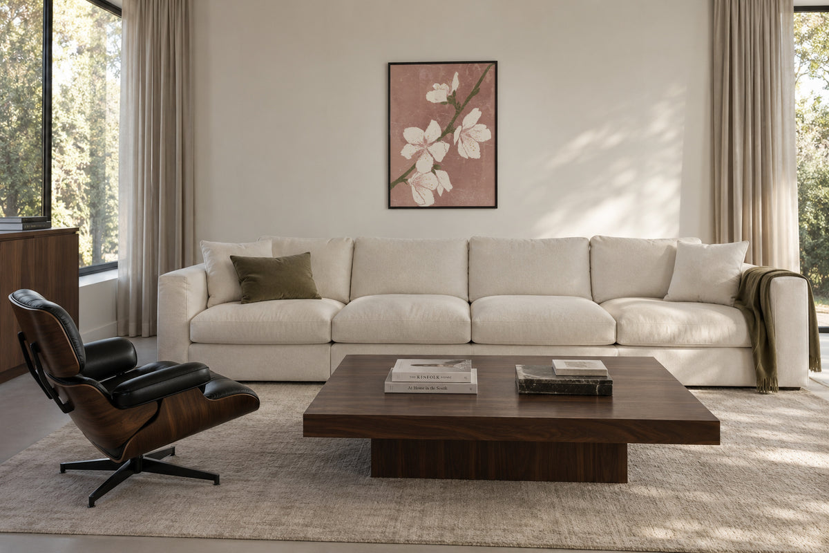 Pink Blossom I - Framed poster in an interior