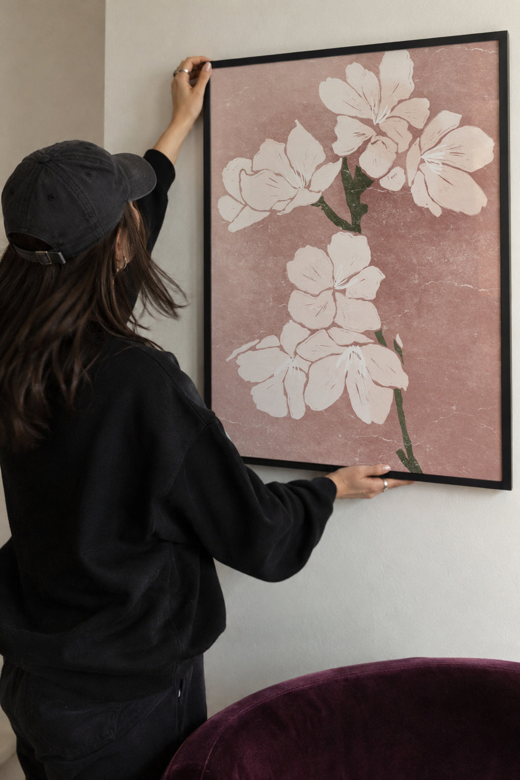 Pink Blossom III - Framed poster detail