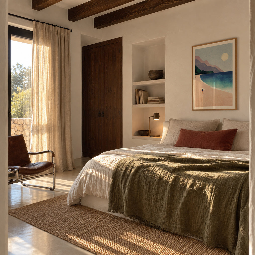 Surf Beach II - Framed poster in an interior