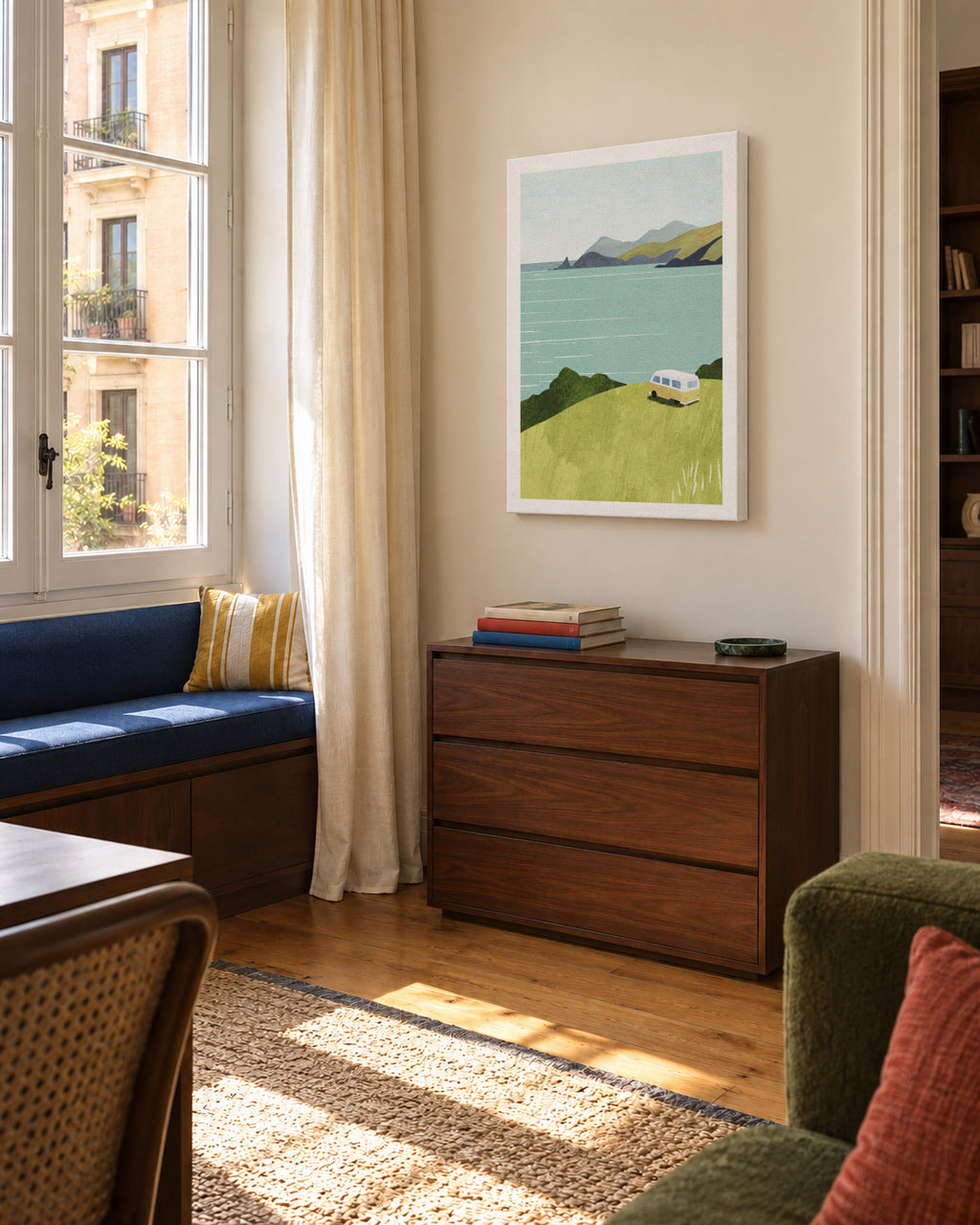 Van Life - Unframed canvas in an interior