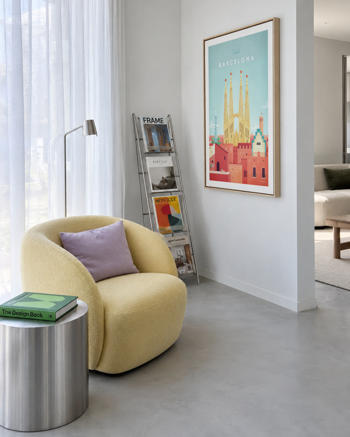 Barcelona - Framed canvas in an interior