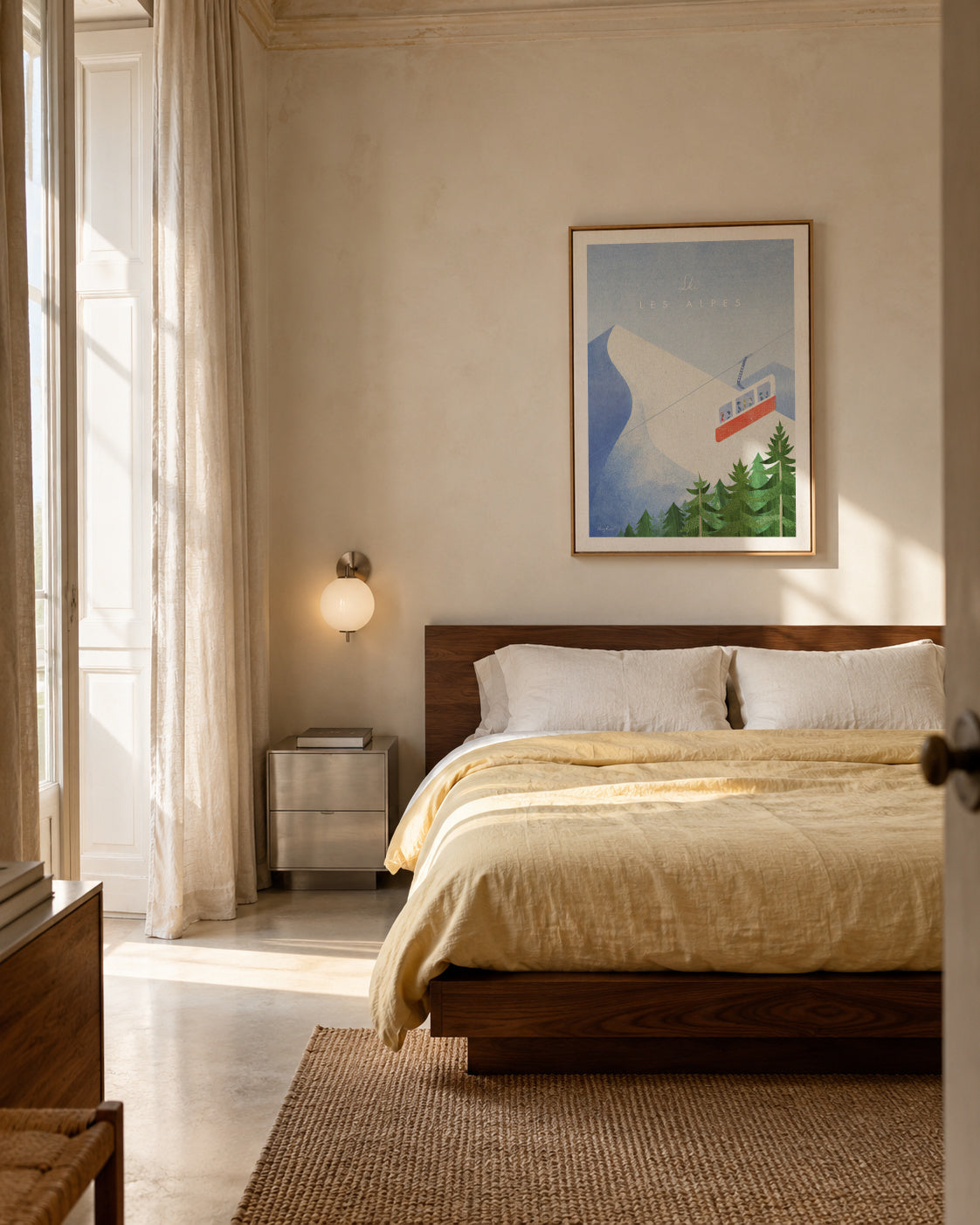 Les Alps - Framed canvas in an interior