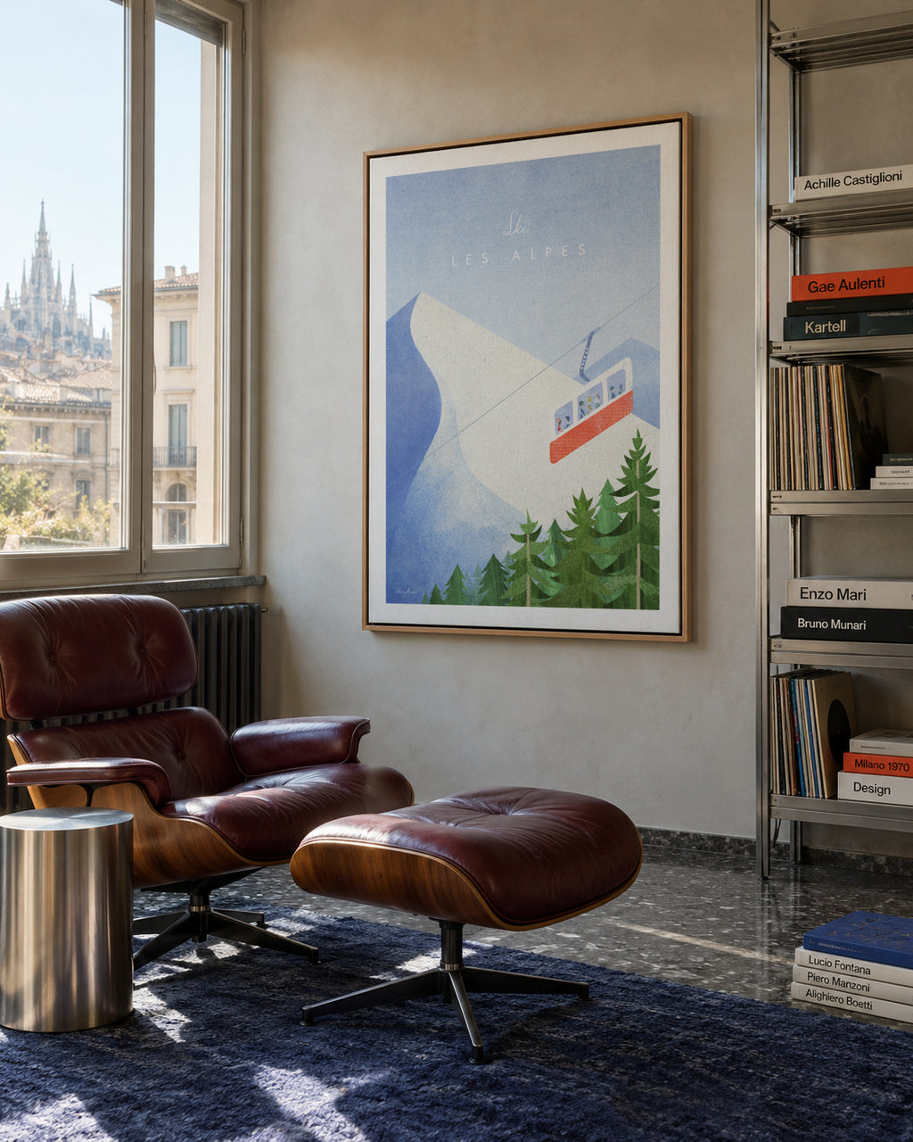 Les Alps - Framed canvas in an interior