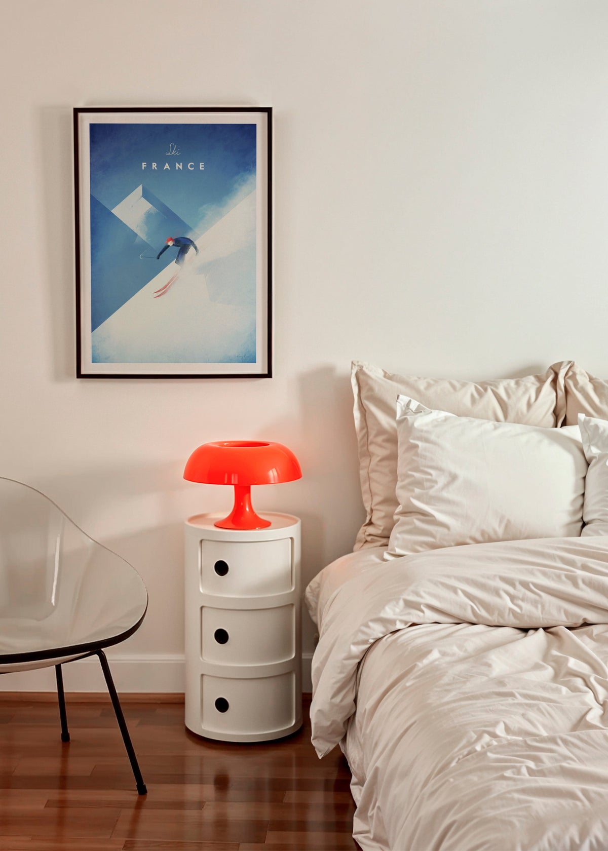 Ski France - Framed poster in an interior