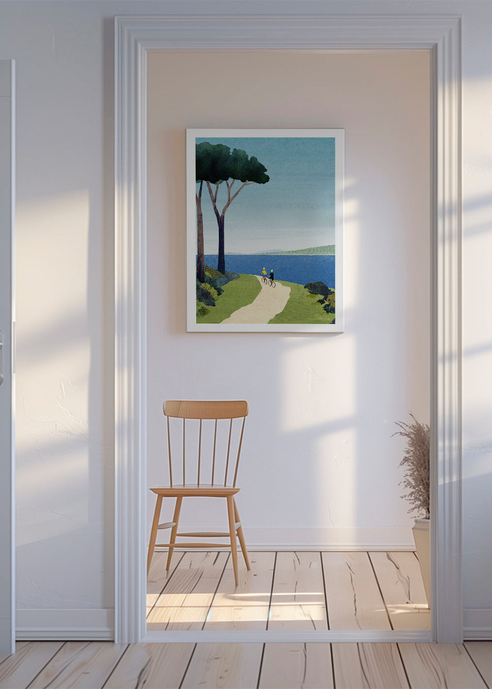 Landscape art Cycling by the sea