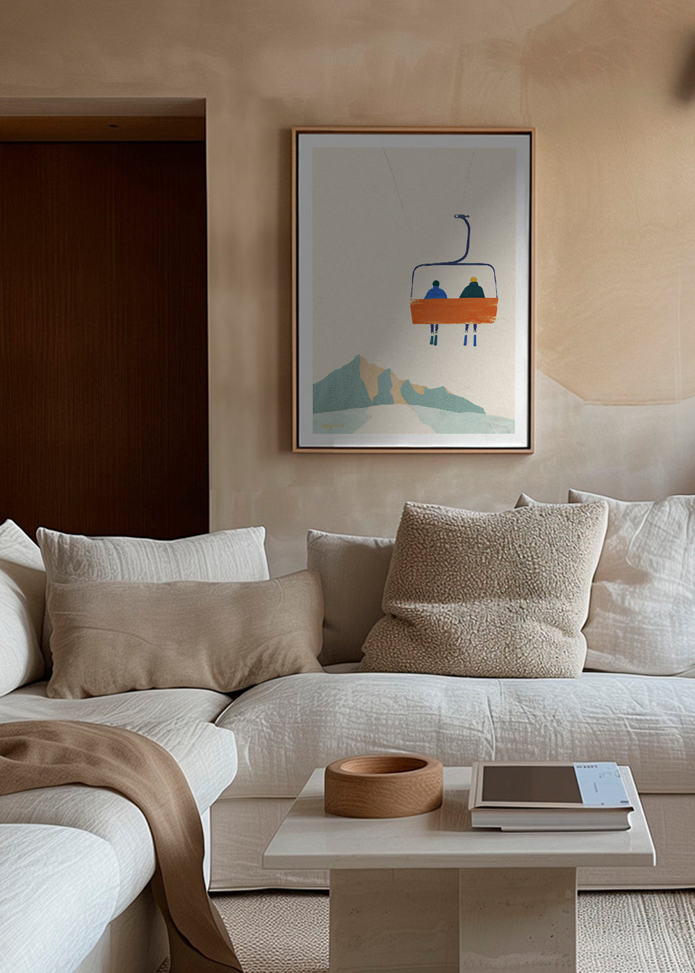 Illustration Ski day - chairlift