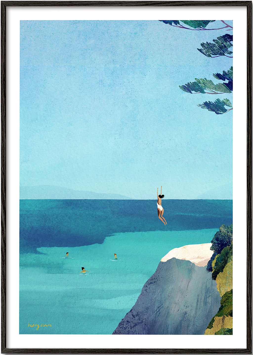 Landscape art Leap - sea swimming adventure