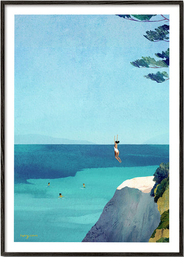 Landscape art Leap - sea swimming adventure