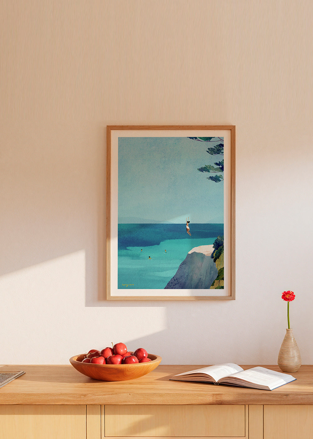 Landscape art Leap - sea swimming adventure